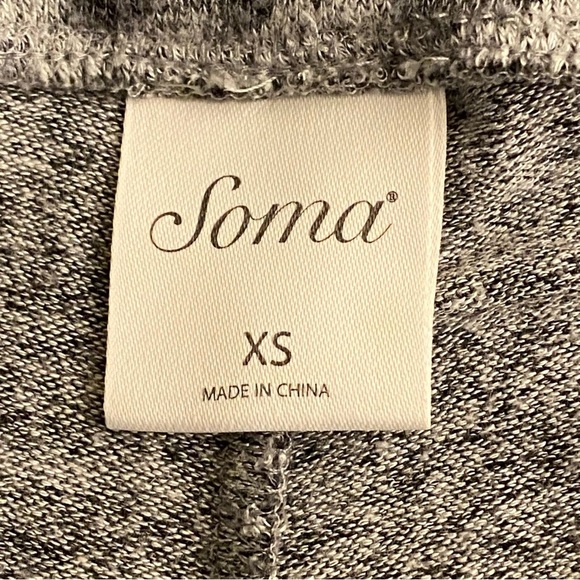 Soma Cool Nights XS Pajama Jogger BOTTOMS Pants Animal Leopard Print Gray Soft - Picture 3 of 8